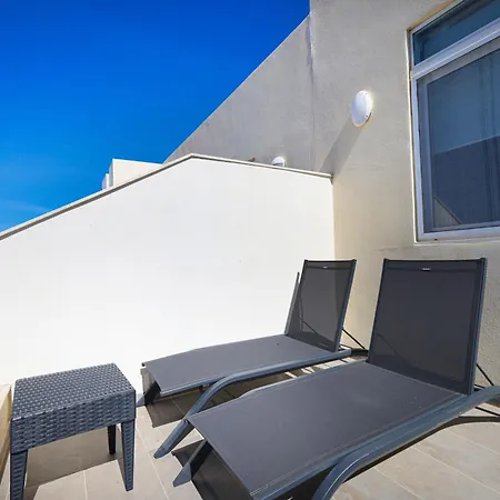 Spacious & Quietly Located 2bd Penthouse With Large Terrace & Distant Sea Views St. Paul's Bay